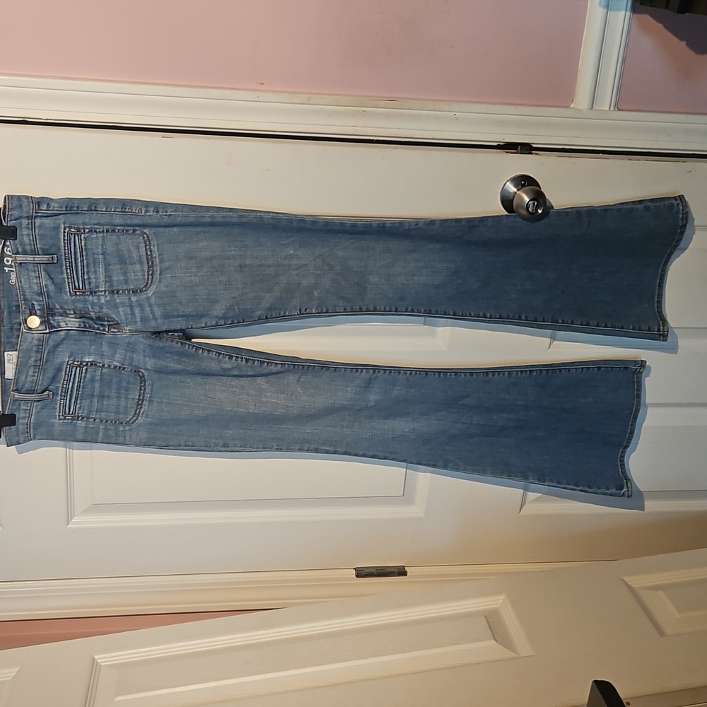 GAP Denim Bell Bottom Flare Jeans in Light Blue